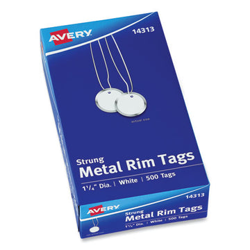 Avery® Heavyweight Stock Metal Rim Tags, 1 1-4 Dia, White, 500-box freeshipping - TVN Wholesale